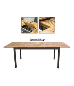 Dehner Teak-Ausziehtisch Colmar, Ca. B152-210/H76/T89 Cm -Gartenbedarf Angebote 2785608 WE IG 001 DehnerHolztischCalais