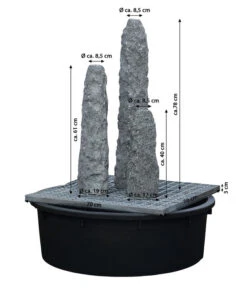 Dehner Granit-Gartenbrunnen Mountains, Ca. H83 Cm -Gartenbedarf Angebote 3253283 WE DE 002 DehnerGranitGartenbrunnenMountains25x25x80cm