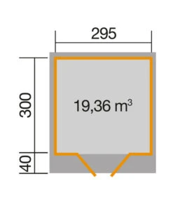 Weka Gartenhaus 179 Gr. 4, Ca. B356/H224/T375 Cm -Gartenbedarf Angebote 3398591 WE DE 001 WekaGartenhaus179Grau