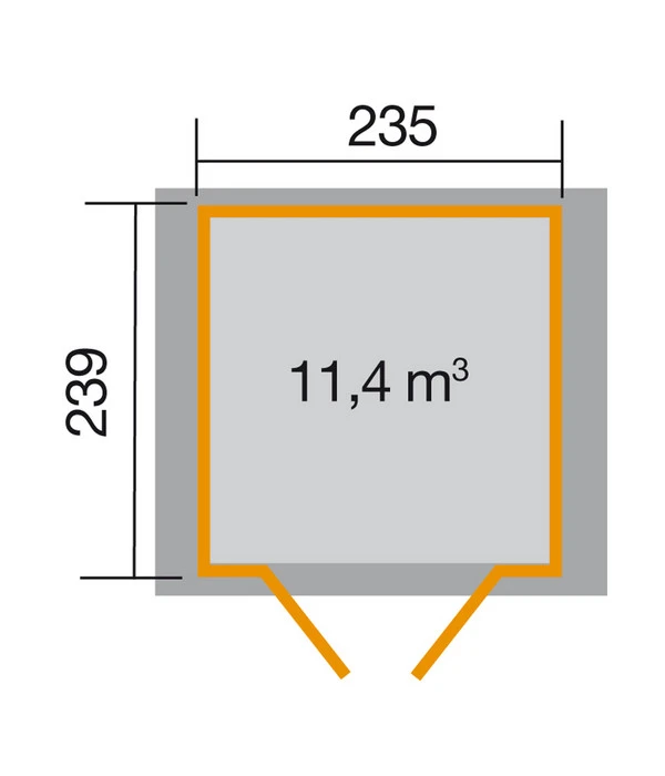 Weka Gartenhaus 224 Gr. 3, Ca. B280/H238/T263 Cm 4 Weka Gartenhaus 224 Gr. 3, Ca. B280/H238/T263 Cm – Bild 2