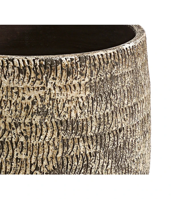 Dehner Keramik-Übertopf Stef, Rund, Braun 6 Dehner Keramik-Übertopf Stef, Rund, Braun – Bild 4