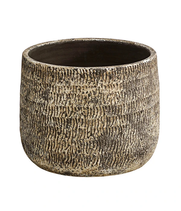 Dehner Keramik-Übertopf Stef, Rund, Braun 3 Dehner Keramik-Übertopf Stef, Rund, Braun