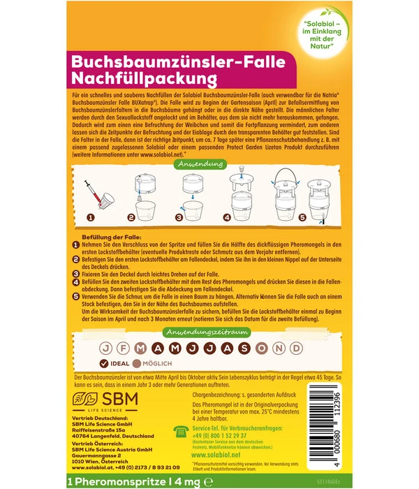 Solabiol® Buchsbaumzünsler-Falle Nachfüllpackung 4 Solabiol® Buchsbaumzünsler-Falle Nachfüllpackung – Bild 2