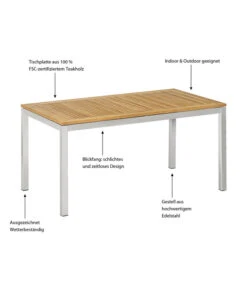 Dehner Gartentisch Toulouse, Ca. B152/H75/T90 Cm -Gartenbedarf Angebote 4210613 WE IG 001 TischToulouse