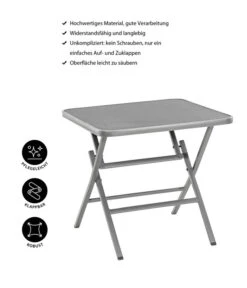 Dehner Klapptisch Chicago, Eckig -Gartenbedarf Angebote 4422382 WE IG 001 CHICAGOKLAPPTISCH80x80