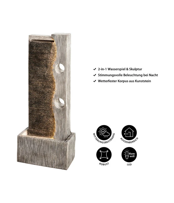 Dehner Polyresin-Gartenbrunnen Eclipse, Ca. H100 Cm 7 Dehner Polyresin-Gartenbrunnen Eclipse, Ca. H100 Cm – Bild 5