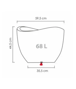 Scheurich Kunststoff-Topf Wave Globe, Rund, Ca. Ø60/H44,7 Cm 16 Scheurich Kunststoff-Topf Wave Globe, Rund, Ca. Ø60/H44,7 Cm -Gartenbedarf Angebote 4497707 WE BG 001 ScheurichTopfWaveGlobe