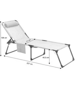 Dehner Gartenliege Mallorca, Ca. B71/H106/T227 Cm -Gartenbedarf Angebote 4498341 4418174 4498101 4498176 WE FS 002 LiegeMallorcaSkizze