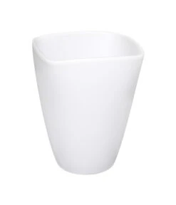 Dehner Keramik-Übertopf Quadro, Konisch, Weiß, Ca. Ø20 Cm