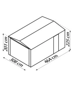 Globel Metallgerätehaus Spacer 1015, Ca. B308/H225/T465 Cm -Gartenbedarf Angebote 6679211 WE BG 001 EPHMetallgeraetehaus