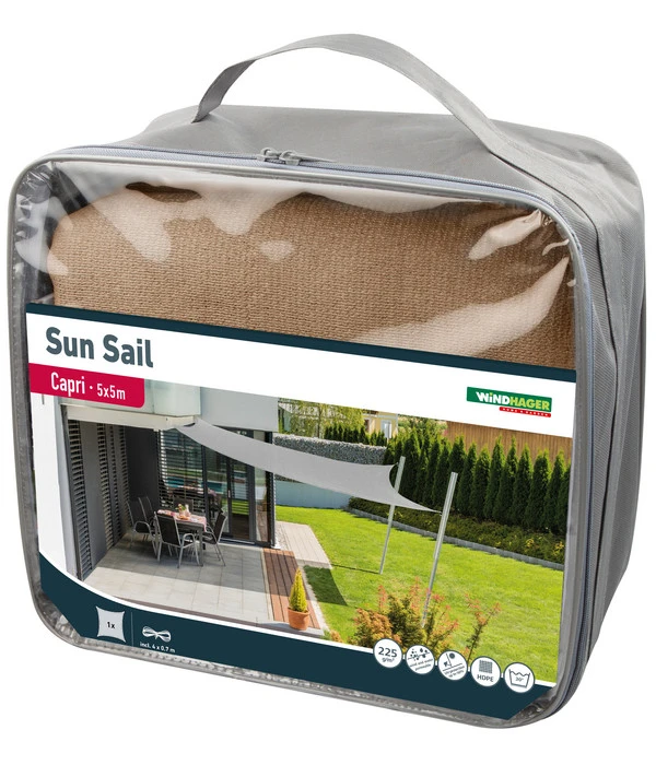 Windhager Sonnensegel Capri, Quadratisch, Ca. B500/T500 Cm 4 Windhager Sonnensegel Capri, Quadratisch, Ca. B500/T500 Cm – Bild 2