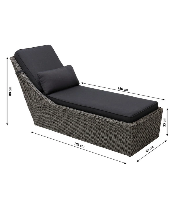 Dehner Sunlounger Toska, Ca. B64/H80/T180 Cm 7 Dehner Sunlounger Toska, Ca. B64/H80/T180 Cm – Bild 5