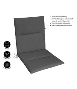KETTtex Niederlehnerpolster Lindos Grau, Ca. B100/H4/T50 Cm -Gartenbedarf Angebote 6907026 WE IG 001 KETTtexNiederlehnerpolsterLindosGrau