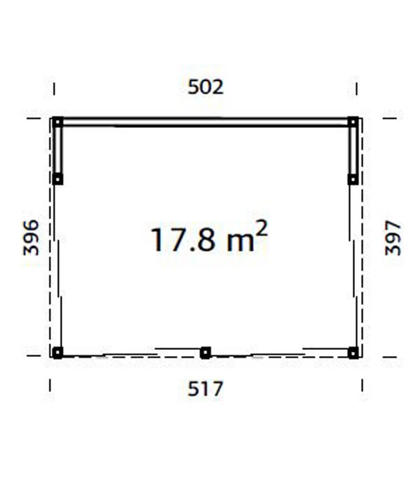 Palmako Pavillon Nova, Inkl. Front- Und Seitenverglasung, Ca. B517/H288/T397 Cm 5 Palmako Pavillon Nova, Inkl. Front- Und Seitenverglasung, Ca. B517/H288/T397 Cm – Bild 3